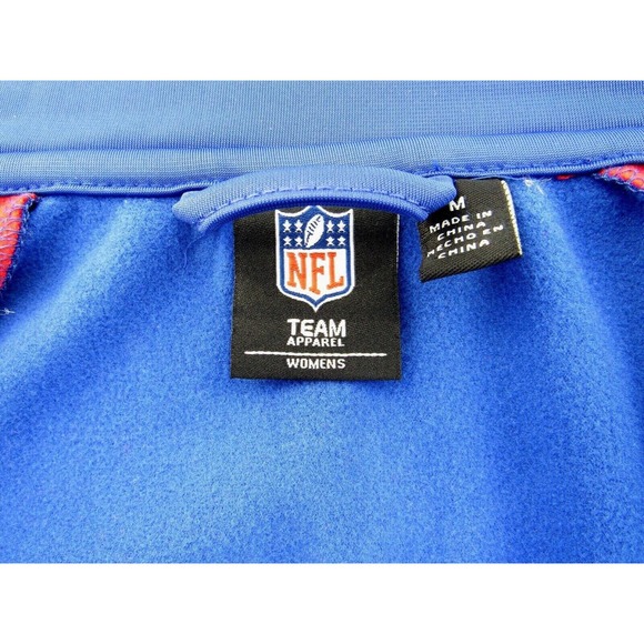 Women's NFL New York Giants Red Blue Jersey Knit Light Weight Jacket Size Medium - Picture 5 of 6